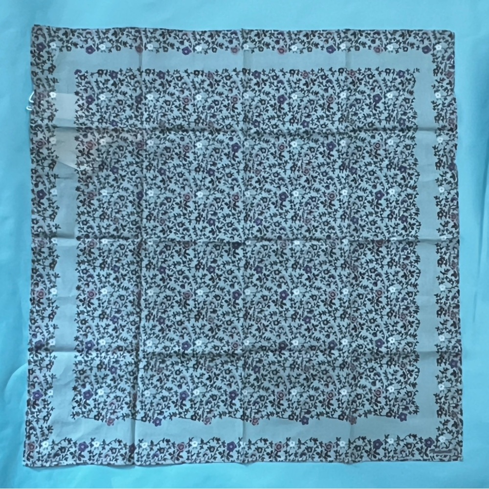 $25 or FREE Gentle Teal Madewell Organic Cotton Scarf Kerchief Floral Bandana - Picture 6 of 10